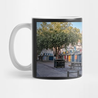 The front of the outdoor market in the city of Norwich Mug